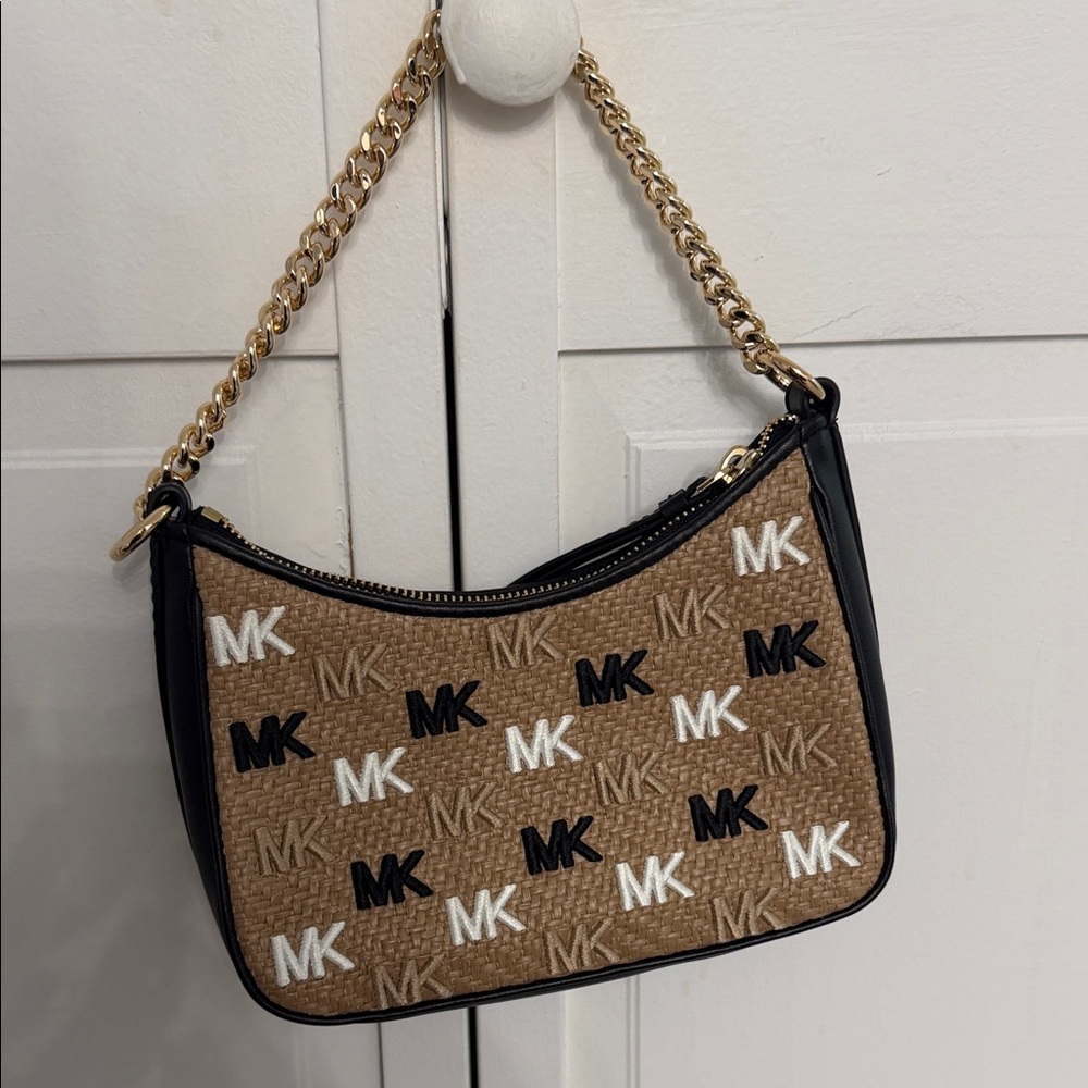 Michael Kors Tan and Black Shoulder Bag